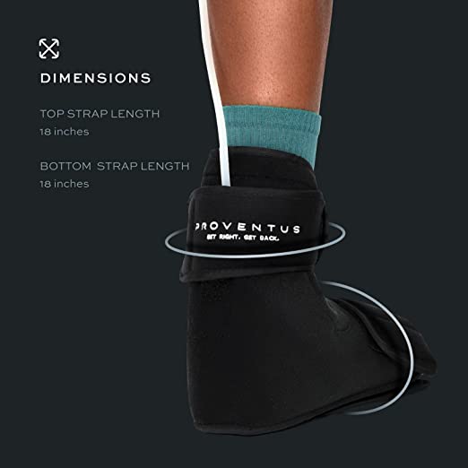 Dimensions and size of ankle wrap